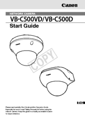 Cannon VB-C500D Start Manual