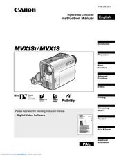 Canon MVX1S Instruction Manual