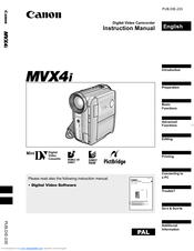 Canon MVX4 Instruction Manual