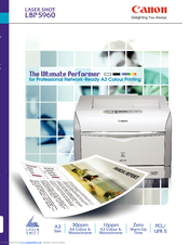 Canon Color imageRUNNER LBP5960 Brochure & Specs