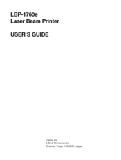 Canon LBP-1760e User Manual