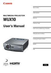 Canon WUX10 - REALiS WUXGA LCOS Projector User Manual