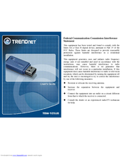 TRENDNET TBW-105UB User Manual