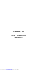 TRENDNET TE-1710 User Manual