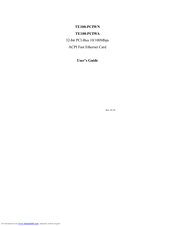 TRENDNET TE100-PCIWA User Manual