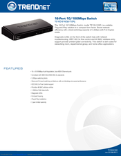 TRENDNET TE100-S16D Specifications