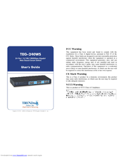 TRENDNET TEG-240WS User Manual