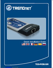TRENDNET TEG-PCBUSR - DATA SHEETS Quick Installation Manual