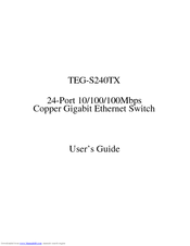 TRENDNET TEG-S240TX - DATA SHEETS User Manual