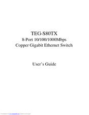 TRENDNET TEG-S80TX User Manual
