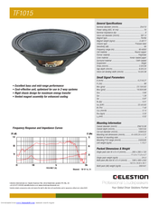 Celestion TF range TF1015 Specifications