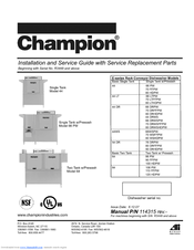 Champion Model 66 WSPW Gas Installation And Service Manual