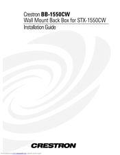 Crestron STX-1550CW Installation Manual