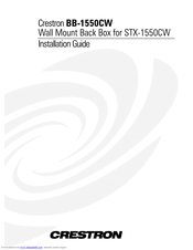 Crestron BB-1550CW Installation Manual
