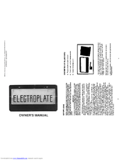 Crimestopper EP-3000 Electroplate Owner's Manual