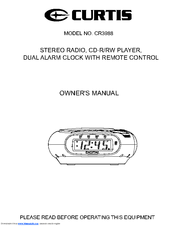 Curtis CR3988 Owner's Manual