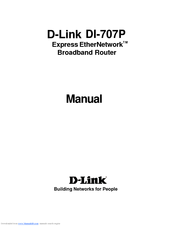D-link Express Ethernetwork DI-707P Manual