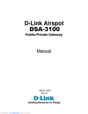 D-link Airspot
DSA-3100 Manual