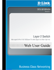 D-link 3010F - DES Switch Web User Manual