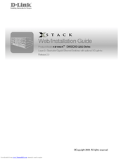D-link DWS-3250 - xStack Switch - Stackable Web/Installation Manual