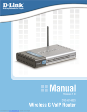 D-link DVG-G1402S - Wireless Broadband VoIP Router User Manual
