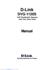 D-link DVG-1120S - VoIP Gateway/Router With 1 LAN Port Manual