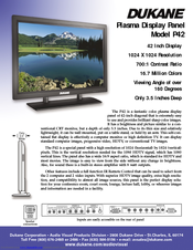Dukane ImagePro P42 Specifications