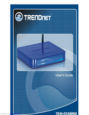 TRENDNET TEW-435BRM - 54MBPS 802.11G Adsl Firewall M User Manual