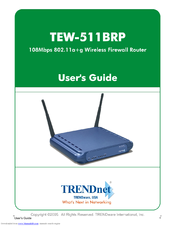 TRENDNET TEW-511BRP User Manual
