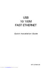 TRENDNET TU-ET100plus Quick Installation Manual