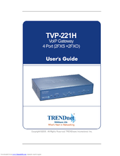 TRENDNET TVP-221H User Manual