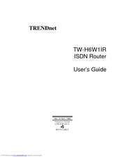TRENDNET TW-H6W1IR User Manual