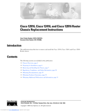 Cisco Cisco 12416 Replacement Instructions Manual