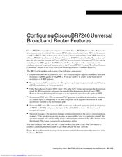 Cisco uBR7246 Configuring