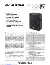 Electro-Voice Plasma Plasma P1 Technical Specifications