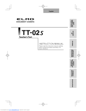Elmo TT-02S Instruction Manual