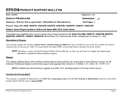 Epson Stylus Pro 9600UCM Product Support Bulletin