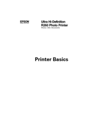 Epson R260 - Stylus Photo Color Inkjet Printer Printer Basics Manual