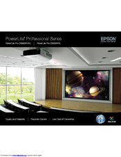 Epson PowerLite Pro Z8050WUNL Brochure & Specs