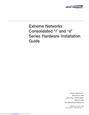 Extreme Networks Summit 400-24 Hardware Installation Manual