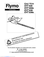 FLYMO Electrolux EHT 530s Manual