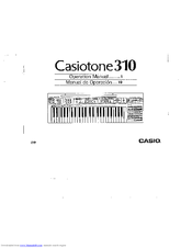 CASIO CASIOTONE 310 Manual
