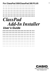 Casio CLASSPAD User Manual