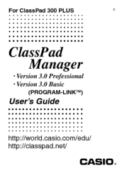 Casio CLASSPAD MANAGER User Manual