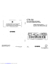 CASIO CTK-50 Operation Manual