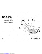 Casio DP-8000 User Manual