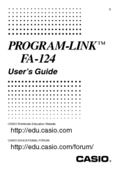 Casio Program-Link FA-124 User Manual