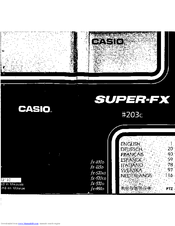 CASIO SUPER FX 203C Manual