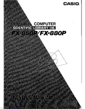 CASIO FX-880P Owner's Manual