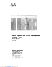 Cisco Aironet OfficeExtend AIR-OEAP602I-E-K9 User Manual